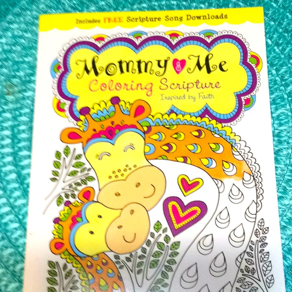 NWT barcode Mommy & Me Scripture Coloring Book
